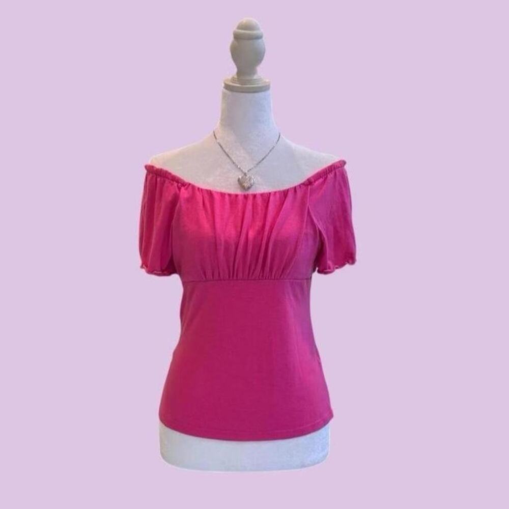 Pink off the shoulder top